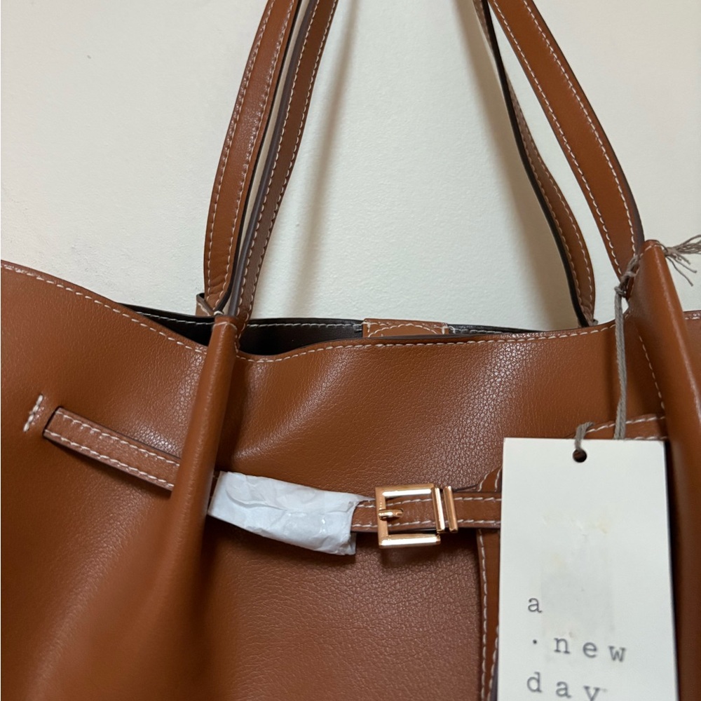 Brand New Target Faux Leather Tote Bag - Picture 3 of 9